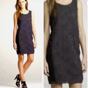 J.Crew Silk & Tulle Floral / Rosette Black Sheath Dress, Size 8!